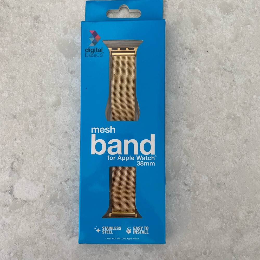 Never Worn. Gold Mesh Apple Watch Band.